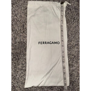 Ferragamo White & Black Logo Stained Dust Bag One Size​